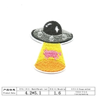 Patchs thermocollants brodés sur le thème de l'espace et du univers, motifs OVNI, planètes, vaisseaux extraterrestres, étoiles, badges, dessins animés, galaxie, appliques pour la décoration de vêtements DIY