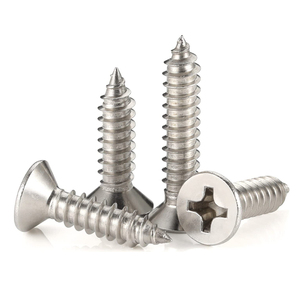 # 2 # 4 # 5 # 6 # 8 # 10 # 12 tornillos autorroscantes de acero inoxidable 304 de cabeza plana Phillips para chapa metálica y madera - Product Image 1