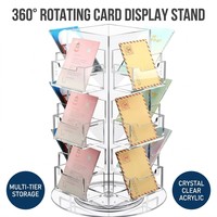 Usine en gros acrylique rotatif présentoir organisateur de comptoir pour cartes de visite cartes de voeux brochures-pour utilisation en magasin
