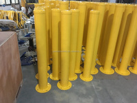 Prix de poste de pilier de stationnement extérieur amovible fixe de sécurité en acier métallique robuste jaune de 89mm 114mm de 6 pouces