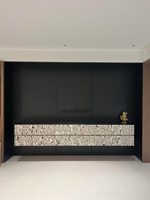 Panel de Pared para Armario Ecológico de Madera Oscura, Solución Interior Moderna y Minimalista para Dormitorio, Diseño Personalizado