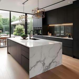 Meuble de cuisine modulaire au design contemporain, personnalisé, populaire, meuble de cuisine moderne, armoire de cuisine en PETG ou laqué - Product Image 2