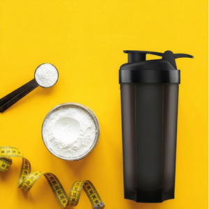 Plastic <b>Protein</b> Shaker <b>Bottle</b> With Lid Reusable For Travel Minimalist Design 700ml - Product Image 1