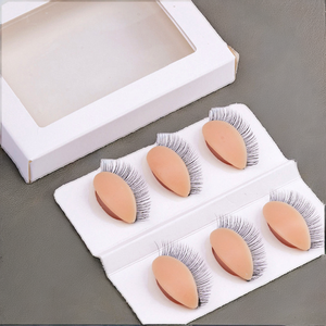 Round <b>Silicone</b> Eyelash Extension Box Durable Lash Training Storage Case Beauty <b>Tool</b> - Product Image 2