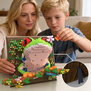 Série Animaux Blocs de Construction 3D en Plastique <span class=keywords><strong>Puzzle</strong></span> Requin <span class=keywords><strong>Caméléon</strong></span> Décoration Murale Jouet DIY Blocs à Assembler Bestseller - Product Image 2