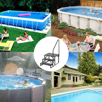 JH-Mech facile à installer marches multifonctionnelles pour l'extérieur marches de maison mobile plus sûres escaliers de bain à remous robustes et résistants