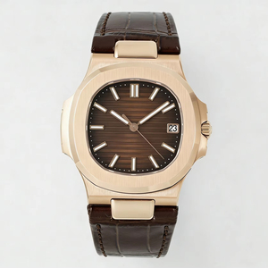 Reloj Mecánico de Super Calidad, 40 mm, Fábrica DDF, Movimiento ETA 324, 5711, 141 g, Oro Rosa, Correa de Cuero Marrón PP - Product Image 1
