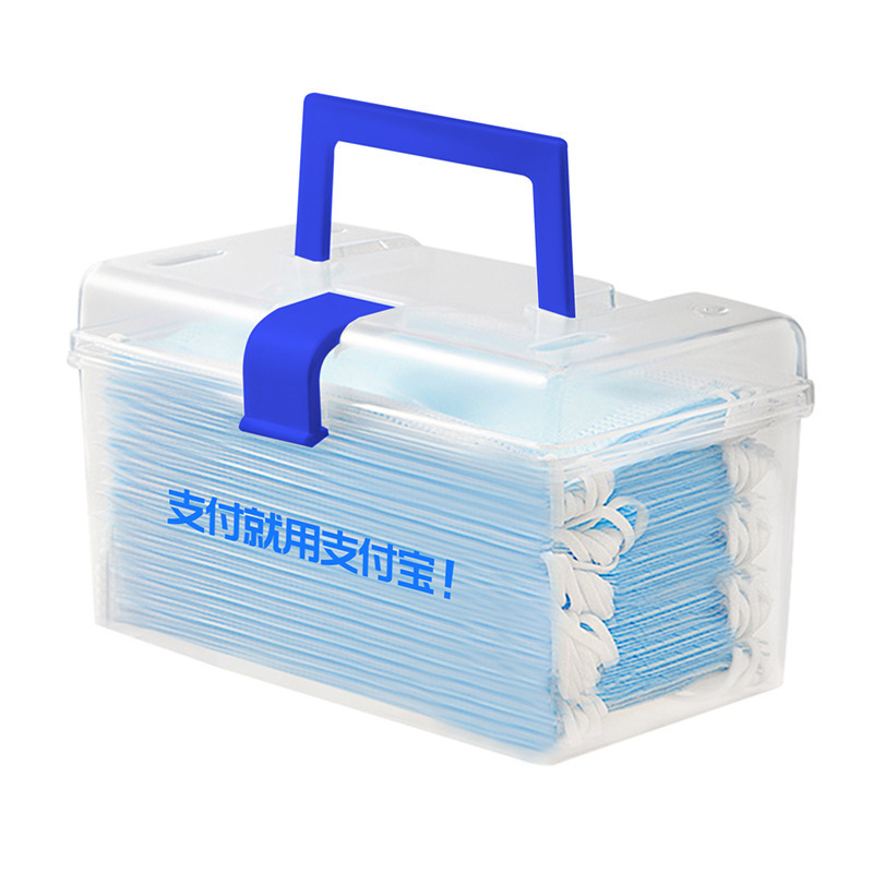 Transparent Hand-held Mask Storage Box