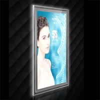 Boîte lumineuse LED en acrylique cristal A2, affichage mince, panneaux de menu pour restaurants de restauration rapide