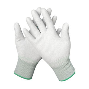 Gants de sécurité ESD légers en fibre de carbone avec revêtement PU et doublure en nylon, antistatiques, pour l'assemblage de circuits imprimés, les salles blanches et les laboratoires. - Product Image 2