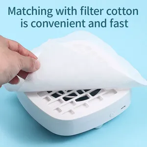 Mini aspirateur à poussière pour ongles, ventilateur extracteur pour machine de manucure, puissant nettoyeur à vide pour ongles avec filtre en papier amovible, équipement pour ongles - Product Image 4