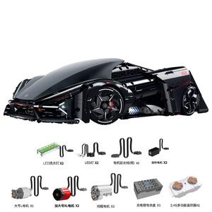 Blocs de construction GULY10644 Supercar, voiture télécommandée à l'échelle 1:8, jouet éducatif pour jeunes avec lumières LED et moteurs - Product Image 1
