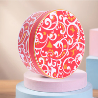 Biscuits ronds vides personnalisés de qualité alimentaire boîtes de conserve en métal emballage cadeau gâteau stockage boîtes en fer blanc conteneur en étain pour Biscuits bonbons