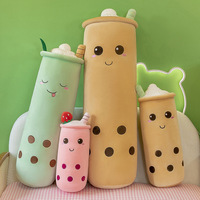 Nouvelle peluche mignonne en forme de fruit en coton PP, tasse à thé au lait, coussin de sommeil brodé pour unisexe, soulagement du stress, cadeaux d'anniversaire et d'événements