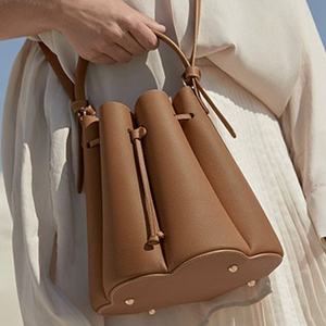 New Genuine Leather Women's <b>Bag</b> Shoulder Crossbody <b>Bag</b> with Handle, Bucket-shaped <b>Bag</b> with Floral Design, Stylish <b>Bag</b> - Product Image 1