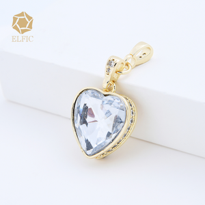 Accessori Religiosi Elfic, <span class=keywords><strong>Ciondolo</strong></span> a Forma di Cuore con Pietra Portafortuna, Charm Placcato Oro con <span class=keywords><strong>Margherita</strong></span>, <span class=keywords><strong>Ciondolo</strong></span> di San Giuda - Product Image 4