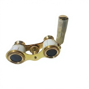 Jumelles d'opéra vintage en laiton, style nautique antique, mini-télescope, cadeau de collection et décoration intérieure - Product Image 1