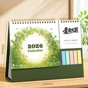 Calendrier de bureau 2026 en papier d'art, personnalisable, avec suivi mensuel des notes et des habitudes, plastifié, promotionnel exclusif pour entreprises - Product Image 5