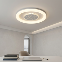 Plafonnier LED moderne motif fleur de lotus double anneau pour salon chambre à coucher, intensité variable, vente en gros directe usine