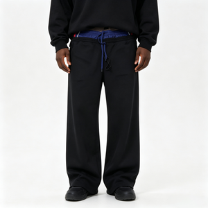 Pantalon de survêtement en nylon surdimensionné personnalisé pour l'été, coupe large, multi-tailles, coupe-vent pour homme - Product Image 2