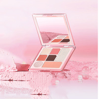 Palette de fards à paupières 7 couleurs, poudre mate, tons terreux, base de maquillage, palette de maquillage, blush gris haute brillance, effet flash