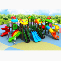 Équipement de jeu extérieur commercial en plastique pour parcs d'attractions et écoles