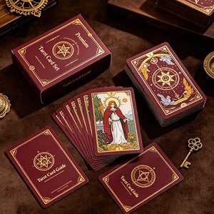 Baraja de Cartas del <span class=keywords><strong>Tarot</strong></span> Divinatorio Premium, Baraja de Oráculo con Diseño Personalizado, con Guía y Caja de Regalo - Product Image 1