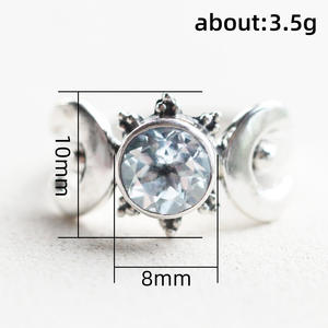 Anillo de Moissanita con Forma de Luna F1501, Engaste de Plata, Anillos de Piedras Preciosas para Uso Diario de Mujer, Corte Brillante Redondo - Product Image 5