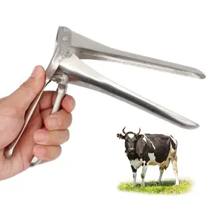 Dilatador Vaginal de animales, instrumento veterinario, acero al carbono, ganado, vaca, espéculo Vaginal, en venta