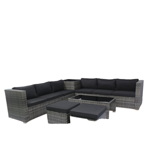 Conjunto de Sofás de Mimbre para Exteriores, Diseño Moderno, Estilo Rústico, para Patio, Jardín, Material PE - Product Image 2