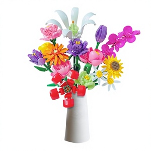 Bloques de Construcción de Juguetes de Construcción, Flores Eternas, Rosa, Micropartículas de Plástico ABS, Regalo Promocional para el Día de San Valentín para Niñas - Product Image 1