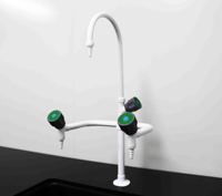 Robinet de laboratoire en plastique à col de cygne de marque chinoise, design moderne, en PP, pour lavabo, vente en gros sur mesure