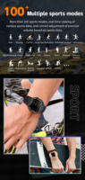 2026 Outdoor Sport Smartwatch HT34 1,75 Zoll BT-Anruffunktion Fitness-Tracker 3ATM Wasserdicht LED-Taschenlampe Armband für Damen und Herren