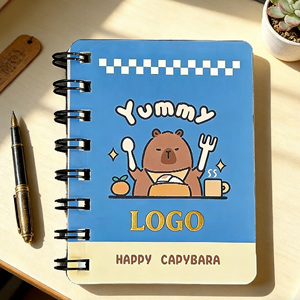 Carnet de notes/<span class=keywords><strong>agenda</strong></span> spirale personnalisé avec logo Kawaii, couverture rigide, reliure cousue, 80 feuilles, Cuaderno Notizbuch - Product Image 3