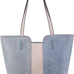 Large Capacity Handmade Crazy Horse Leather Elegant Vintage Fashionable Portable Two Handles Open Closure Unisex Casual Tote - Product Image 2