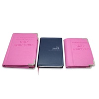 Cadeau chrétien parfait, nouvelle couverture de livre biblique classique en cuir imperméable brodée pour hommes et femmes