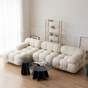 Divani da salotto di lusso dal Design minimalista moderno e minimalista in flanella pieno fiore - Product Image 2