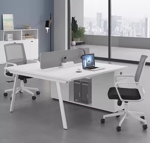 <span class=keywords><strong>Meubles</strong></span> de bureau modernes pour studio, postes de travail modulaires en bois certifiés ISO9001, pour 4, 6 ou 8 personnes, en configuration ouverte en groupe - Product Image 5