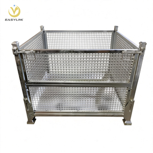 Conteneurs en fil métallique robustes Easylink, cages de transport et de stockage pliables, protection contre la corrosion - Product Image 1