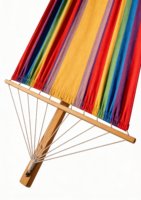 Hamac d'extérieur anti-retournement en bambou léger toutes saisons, équipement de camping pliable et portable, balançoire double suspendue pour balcon et maison