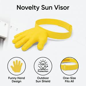 Visera de Mano Novedosa, Divertida Gorra con Protección Solar en Forma de Palma para Fiestas en la Playa y Festivales, Sombrero de Disfraz de Verano Ajustable Unisex - Product Image 3