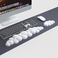 Support de poignet transfrontalier en coton à mémoire de forme et silicone pour clavier cloud et tapis de souris en cuir, vente en gros