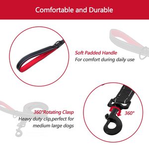 สายจูงสุนัข KingHon Strong Rope พร้อมเส้นใยสะท้อนแสง สายจูงไนลอนแข็งแรงทนทาน พร้อมหูจับบุนุ่ม สำหรับสุนัขขนาดกลางถึงขนาดใหญ่ - Product Image 2