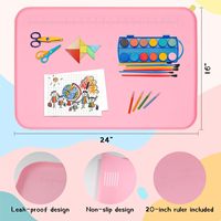 Grand tapis en silicone artisanal 23.6 "X 15.7" lot de 2 avec tube de rangement pratique-tapis en silicone antiadhésif et résistant à la chaleur pour l'artisanat