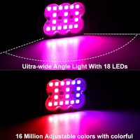 Luz Led de colores Rgb de 12V y 18W con Control por aplicación, iluminación de roca de 8 Pod para camión, superventas