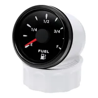 Harga Pabrik 2'' 52mm Pengukur Oli Otomatis Kapal Laut Motor Pengukur Level Tangki Bahan Bakar 0-190 Sensor Pelampung Bahan Bakar + Lampu 7 Warna Kustom