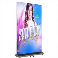 Layar Digital Signage LED Lipat dan Dapat Disambung MWE P1.86 dengan Kotak Transportasi 2 Panel Hitam untuk Acara & Sewa