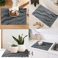 Tapis de salle de bain en terre de diatomées écologique avec logo personnalisé tapis de séchage pliable en pierre à séchage instantané pour comptoir de cuisine