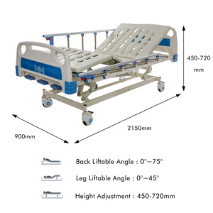 <span class=keywords><strong>Lit</strong></span> <span class=keywords><strong>d</strong></span>'hôpital manuel à trois manivelles avec table à manger intégrée, fabriqué en Chine, excellent rapport qualité-prix - Product Image 4