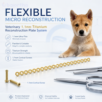 Pelat Rekonstruksi Titanium 1.1mm untuk Hewan, ALPS Locking Cuttable Bone Plate untuk Fiksasi Fraktur pada Hewan Peliharaan (Kucing, Anjing)